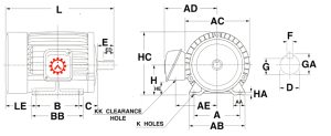 Low-Energy 3-Phase Induction Motor Dimensional View1